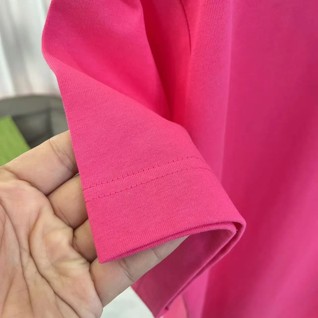 🅿️170 ch Crow*2025 summer new style Sanskrit cross horseshoe print short-sleeved T-shirt customized fabric 300g same style for men and women Size: S M L XL XXL five sizes Color: black white pink rose red iron gray